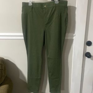Cute Green Jeggings! Never worn, comfortable fit, size 20, true to size.